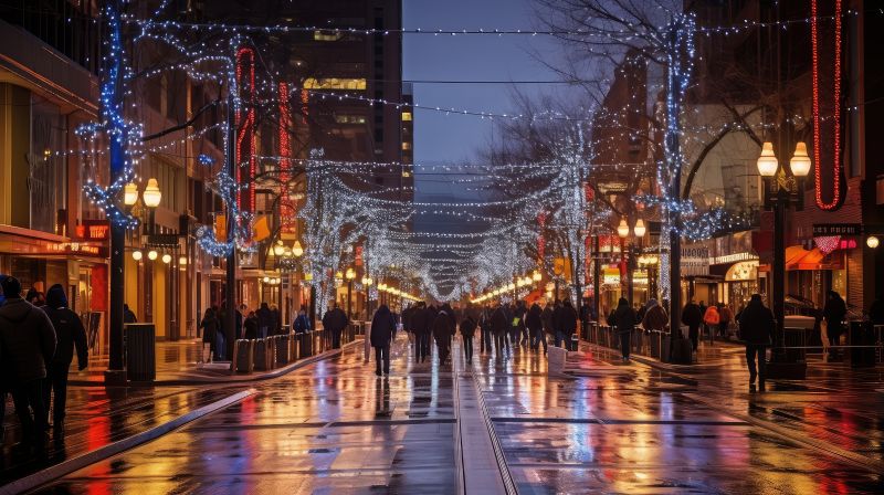Christmas Lights Hanging in Kansas City, MO