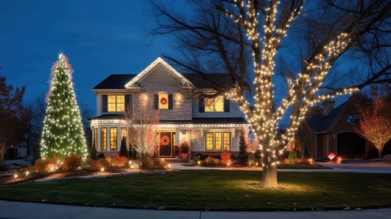 Christmas Lights Hanging in Kansas City, KS